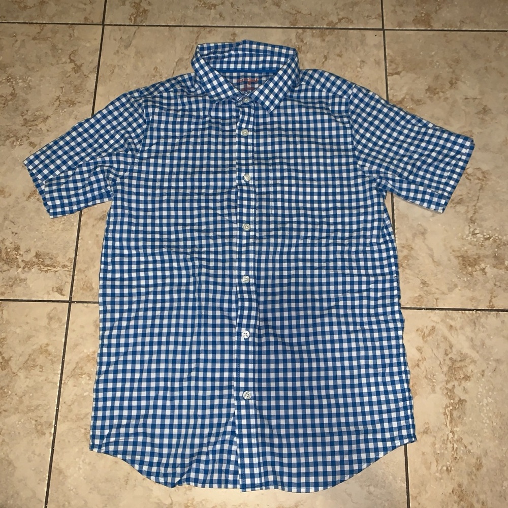 Blue Checkered button down Shirt